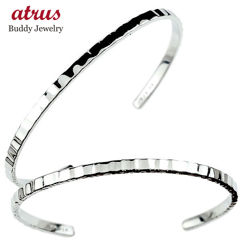 ブレスレット ステンレス ペア バングル アレルギーフリー サージカルステンレス ペアアクセサリー シンプル 人気 【最短発送】