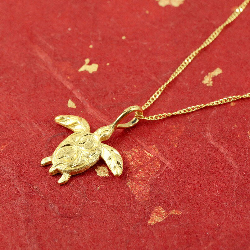 好評継続中 あす楽 ネックレス メンズ 24金 ハワイアンジュエリー ゴールド 24k 純金 ホヌ マイレ スクロール つや消し ペンダント トップ 地金 海亀 カメ K24 男性 の 送料無料 お客様満足度no 1 Divisasureste Com