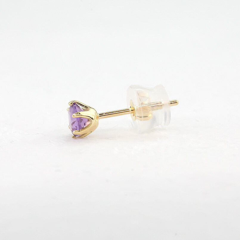 【最短発送】 メンズピアス 18金 ピアス メンズ ペアピアス 左右が選べる天然石 イエローゴールドk18 18k 一粒 スタッドピアス 誕生石 宝石 両耳用 3