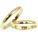 ペアリング ゴールド 甲丸 2本セット 結婚指輪 マリッジリング イエローゴールドk10指輪 ダイヤモンド ソリティア 一粒 10金 ダイヤ 人気 ウェディング...