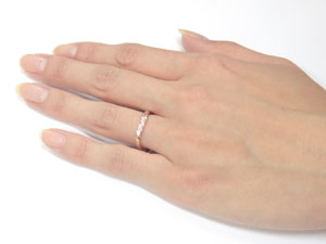 【10%OFFセール】ペアリング ゴールド 2個セット 結婚指輪 ダイヤモンド マリッジリング ピンクゴールドk18 18金 18k