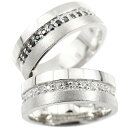 結婚指輪 プラチナ ペアリング カップル 2個セット ダイヤモンド ブラックダイヤモンド 指輪 幅広 太め つや消し pt900 ダイヤ マリッジリング リング 人気 シンプル 結婚式 ファッションリング 大人 プレゼント ギフト ブライダル ウエディング
