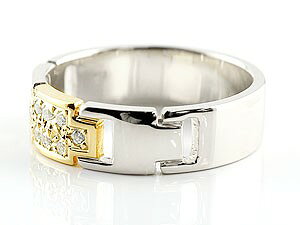 【10%OFFクーポンセール】 結婚指輪 プラチナ イエローゴールドk18 ペアリング ゴ...