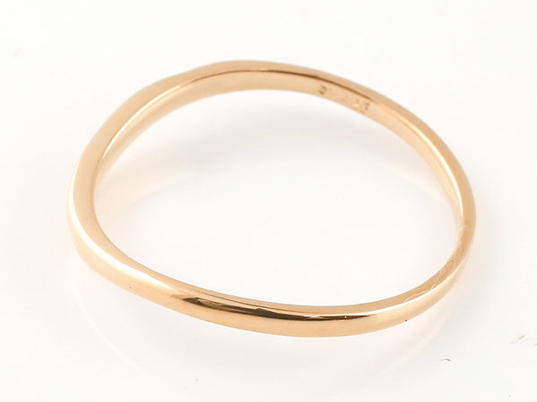 【10%OFFクーポンセール】ペアリング ゴールド 細身 2個セット インフィニティ 結婚指輪 マリッジリング ダイヤモンド 華奢 ピンクゴールドk18 V字 つや消し 一粒 18金18k スイートペアリィー