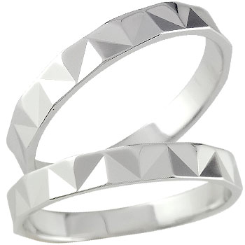 ペアリング プラチナ 結婚指輪 マリッジリング カップル 2個セット リング ペア ぺアセット 人気 カットリング ダイヤモンドカット ダイヤ ストレート ウェ...