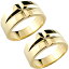 ペアリング ゴールド 2個セット 18金 リング 結婚指輪 マリッジリング メンズ 地金リング クロス幅広 太め 指輪 イエローゴールドk18 男性 リング トラスト プレゼント 女性 人気 ウェディング 18k 結婚式