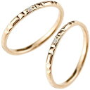 ペアリング ゴールド 2個セット 結婚指輪 マリッジリング レディース レディース ダイヤモンド 一粒 ピンクゴールドk10 極細 10金 華奢 指輪 トラスト...