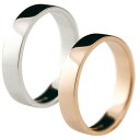 ペアリング カップル 2個セット 結婚指輪 平角 プラチナ 4ミリ マリッジリング 結婚指輪 地金 宝石なし ピンクゴールドk18 18金 女性 男女兼用 18...