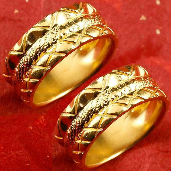 ペアリング ゴールド 2個セット 結婚指輪 純金 幅広 太め 指輪 k24 24金 重ね付けデザイン 地金 マリッジリング リング 人気 ウェディング プレゼント 結婚式
