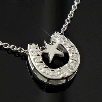 チャーム ペンダントトップ プラチナ 馬蹄 ダイヤモンド 星 ダイヤ 蹄鉄 レディース ホースシュー バテイ 送料無料 女性用 人気 普段使い