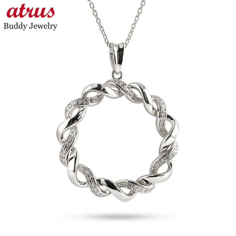 チャーム ペンダントトップ プラチナ レディース ダイヤ ダイヤモンド サークル スパイラルロープ 透かし pt900 シンプル 人気 プレゼント 女性