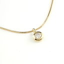 18金 ゴールド ネックレス ダイヤモンド ダイヤ一粒 ゴールド 18k シンプル ネックレスイエローゴールドk18 0.05ct チェーン 人気 送料無料 の...