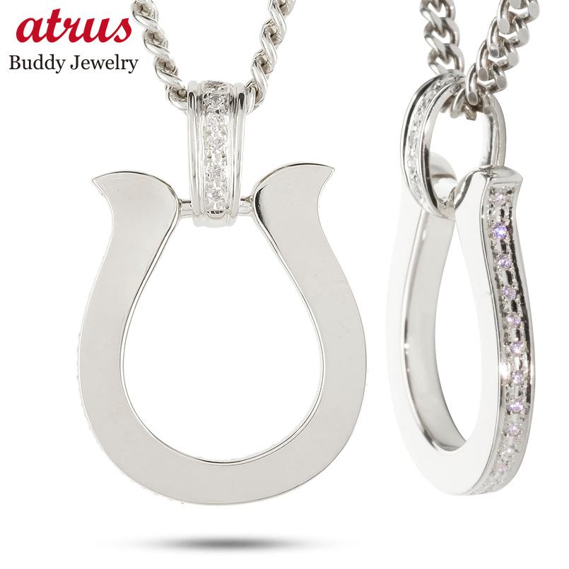 ペンダントトップ メンズ プラチナ 馬蹄 ダイヤモンド ネックレス 大ぶり 喜平 チャーム ホースシュー pt900 男性 メンズジュエリー プレゼント 普段 ...