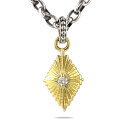 ペンダントトップ メンズ 男性 24金 ペンダント ネックレス ダイヤモンド 一粒 シルバー 24k 燻し sv925 純金 男性 シンプル 人気