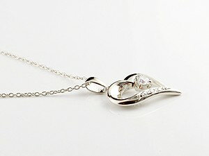 【ポイント10倍】ダイヤモンド オープンハート 誕生石 ハート 鑑定書 ネックレス トップ ダイヤ ペンダント ホワイトゴールドk10 10金 レディース チェーン 人気 女性 送料無料 人気