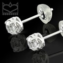 18金 ピアス ダイヤモンド ダイヤ 一粒 ハートダイヤモンド 0.20ct 王冠 ホワイトゴールドk18 ミル打ち 天然石 宝石 18k 送料無料 ユニセック...