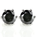 18金 ピアス ダイヤモンド ダイヤ 一粒 ブラックダイヤモンド 大粒 ホワイトゴールドk18 天然石 宝石 18k 送料無料 ユニセックス 男女兼用 人気 普...