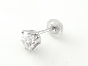 メンズ 鑑定書付 ダイヤモンドピアス SIクラス 一粒 大粒 1.00ct プラチナ スタッドピアス 天然石ダイヤ 男性用 宝石 ファッション エンゲージリングのお返し