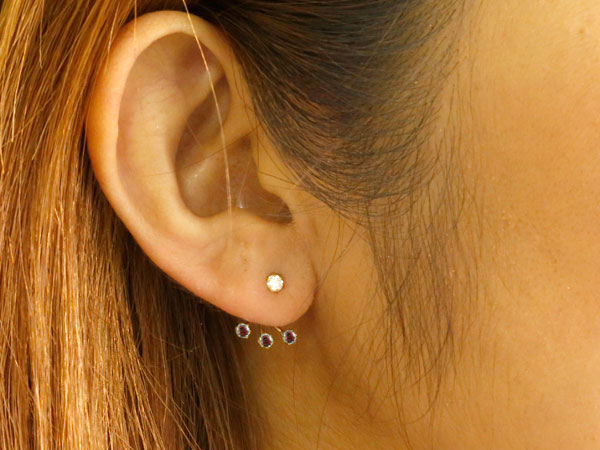 売り尽くし価格 18金 バックキャッチピアス ガーネット ピアス キュービックジルコニア ホワイトゴールドk18 スタッドピアス 2wayデザイン ハート 1月誕生石 宝石 の 送料無料 Lgbtq ユニセックス 男女兼用 Saleアイテム Robisz To