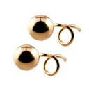 ボディピアス ピアス 丸玉 ペア 5mm キャッチのいらないピアス キャッチなし つけっぱなし ピンクゴールドk10 地金 キャッチナッシャー 10金 スパイラ...