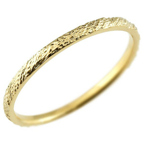 18金 リング レディース イエローゴールドk18 指輪 シンプル 細身 華奢 アンティーク調 ストレート 人気 プレゼント ギフト 18k k18 ファッションリング ジュエリー 記念日 大人 おしゃれ 普段使い ピンキーリング