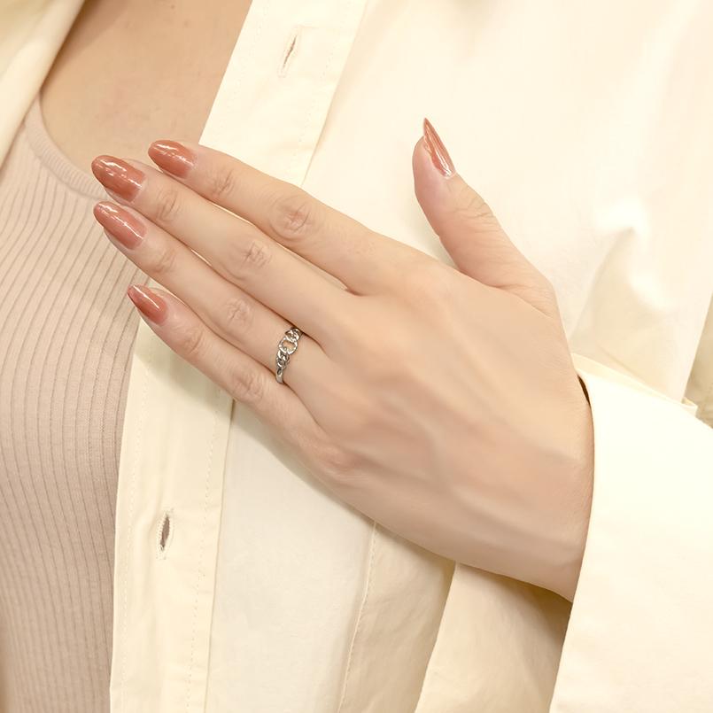 ジュエリー工房アトラスの【10%OFFクーポンセール】 プラチナ ピンキーリング レディース サークル 輪 円 リング 指輪 婚約指輪 pt900 エレジャス｜アングル3