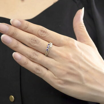 プラチナ リング レディース キュービックジルコニア アメジスト 2連 指輪 pt900 ボール 婚約指輪 安い エンゲージリング ピンキーリング 女性 人気 送料無料