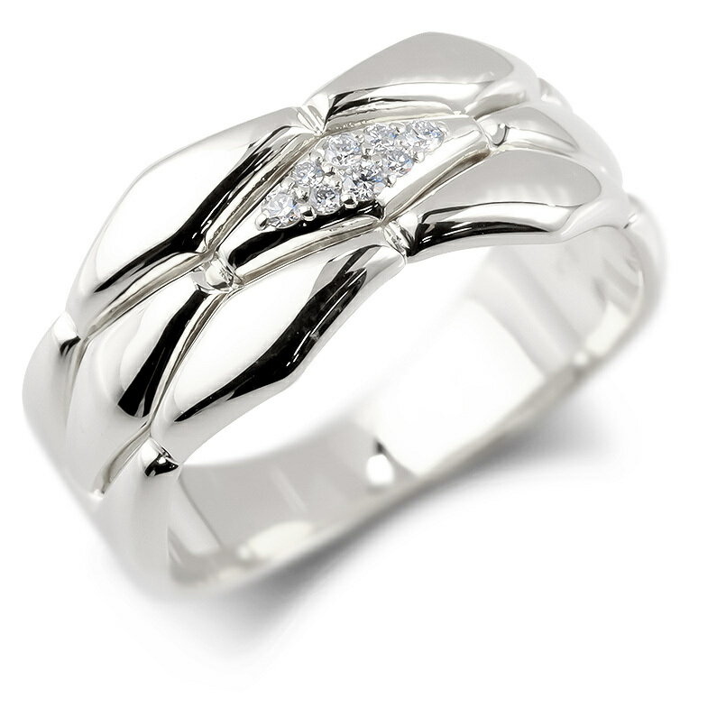 プラチナ リング ダイヤ ダイヤモンド 指輪 pt900 ピンキーリングジュエリー 幅広 太め ユニセックス 男女兼用 人気