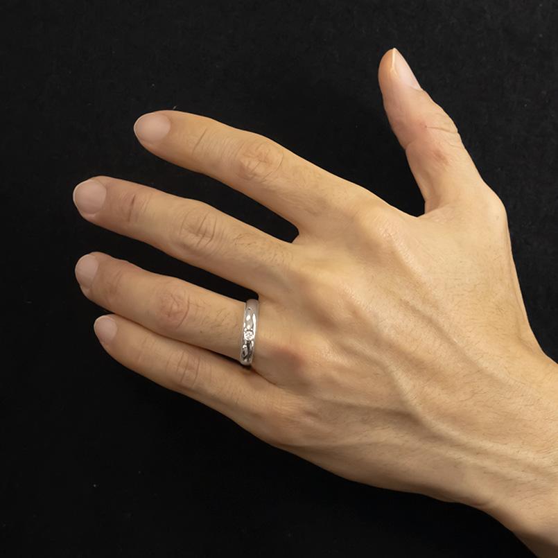 【10%OFFクーポンセール】 プラチナ ダイヤモンド ペアリング リング 指輪 2個セッ...