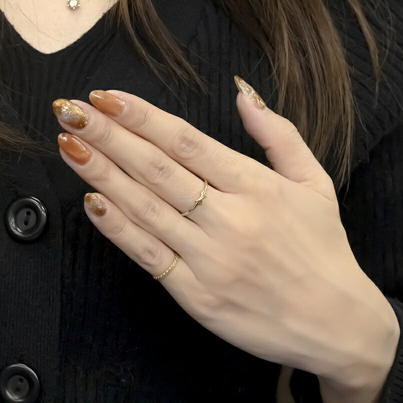 18金 リング k18 指輪 レディース クロス 細い 18k ゴールド 婚約指輪 エンゲージ...