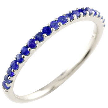 ピンキーリング レディース 指輪 プラチナ エタニティ サファイアリング ハーフエタニティリング 9月誕生石 ストレート 人気