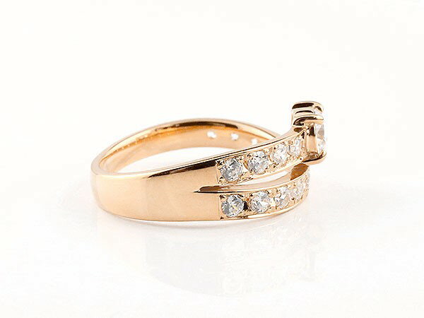 【10%OFFクーポンセール】 ピンキーリング 指輪 18k 18金 リング レディース ライ...