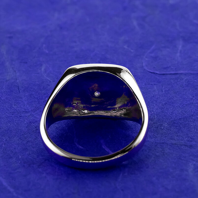 【10%OFFクーポンセール】 純プラチナ 印台 リング メンズ プラチナ999 ダイヤモンド シグネットリング 指輪 pt999 幅広 大粒 一粒 3