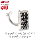 プラチナ ピアス 片耳 ブラックダイヤモンド キャッチのいらないピアス つけっぱなし ダイヤモンド 4月誕生石 金属アレルギー 対応 pt900 ダイヤ シンプ...