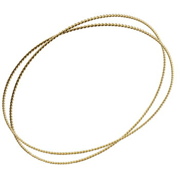 18金 ブレスレット バングル 2連 イエローゴールドk18 地金 ツイスト シンプル 送料無料 ユニセックス 男女兼用 18k 人気 普段使い