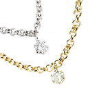 プラチナ ブレスレット ペア ダイヤモンド ダイヤ 一粒 0.08ct ソリティア ダイヤ ゴールド チェーン カップル 送料無料 ユニセックス 男女兼用 人気...
