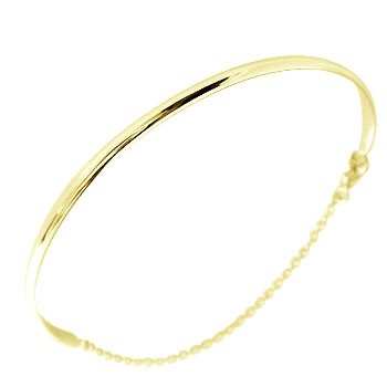 18金 ブレスレット バングル ゴールド 18k チェーン シンプル 甲丸 イエローゴールドk18 プレゼント 送料無料 ユニセックス 男女兼用 鍛造 人気 普...
