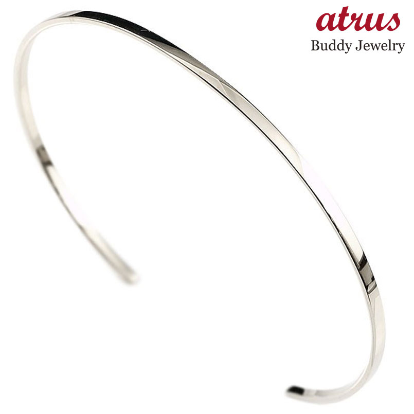 ブレスレット バングル シルバー レディース sv925 華奢 細身 地金 人気