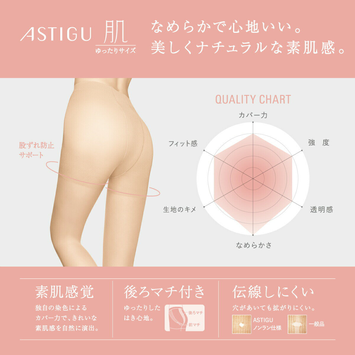 アツギ ストッキング 肌 大きいサイズ お腹 ...の紹介画像2