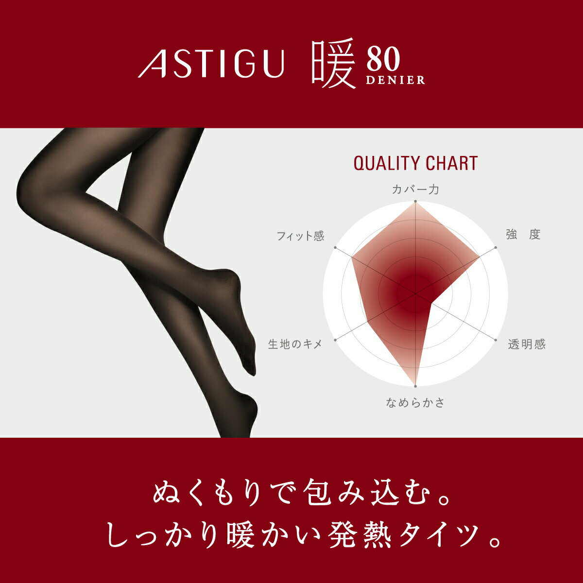 【GW限定クーポン】タイツ 黒 80デニール ...の紹介画像2
