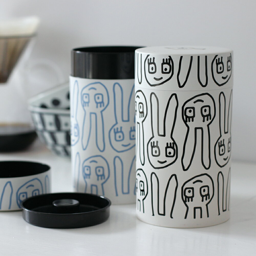 アツコマタノ ＜ゆるうさ＞ キャニスター ギフト 日本製　Atsuko Matano 贈り物 プレゼント 北欧 可愛い テキスタイル シンプル 個性的 うさぎ 北欧風 おしゃれ キッチンのサムネイル