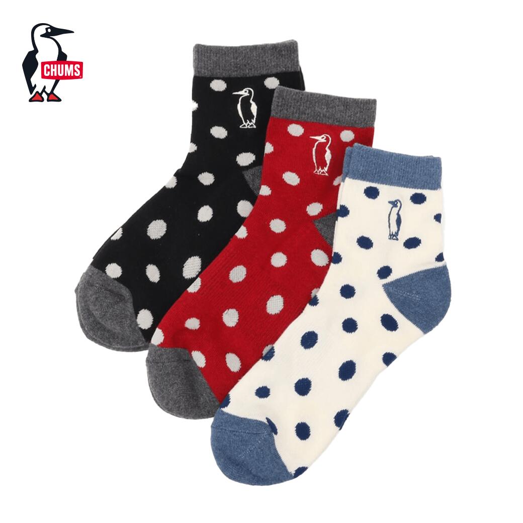 CHUMS（チャムス）3Pブービードットクルーソックス（ソックス/靴下）3P Booby Dots Crew Socks（CH06-1098） 1