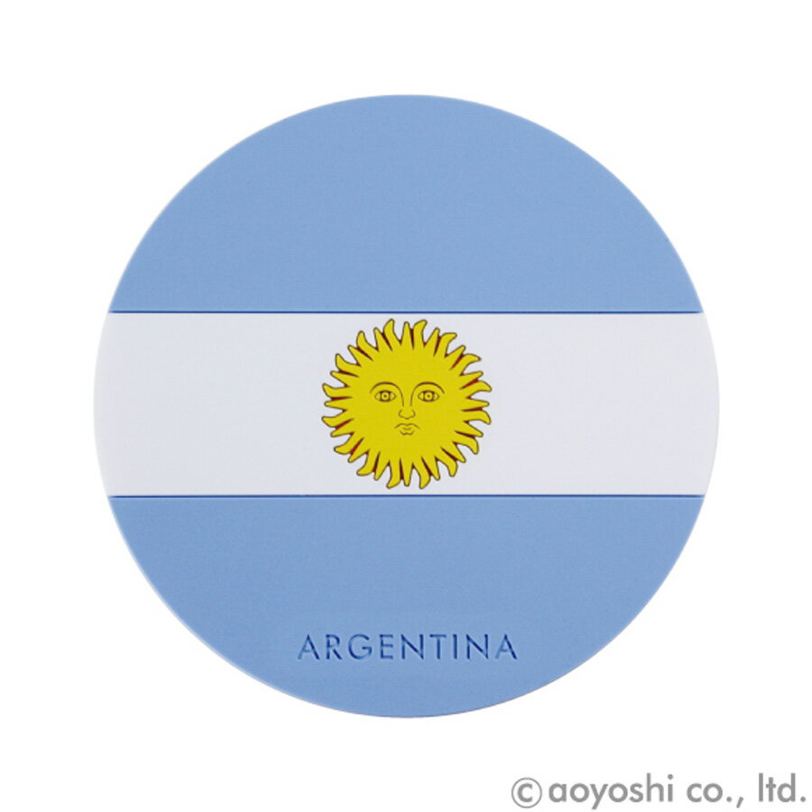 国旗柄コースター　アルゼンチン　ワールドフラッグコースター　ARGENTINA　028045