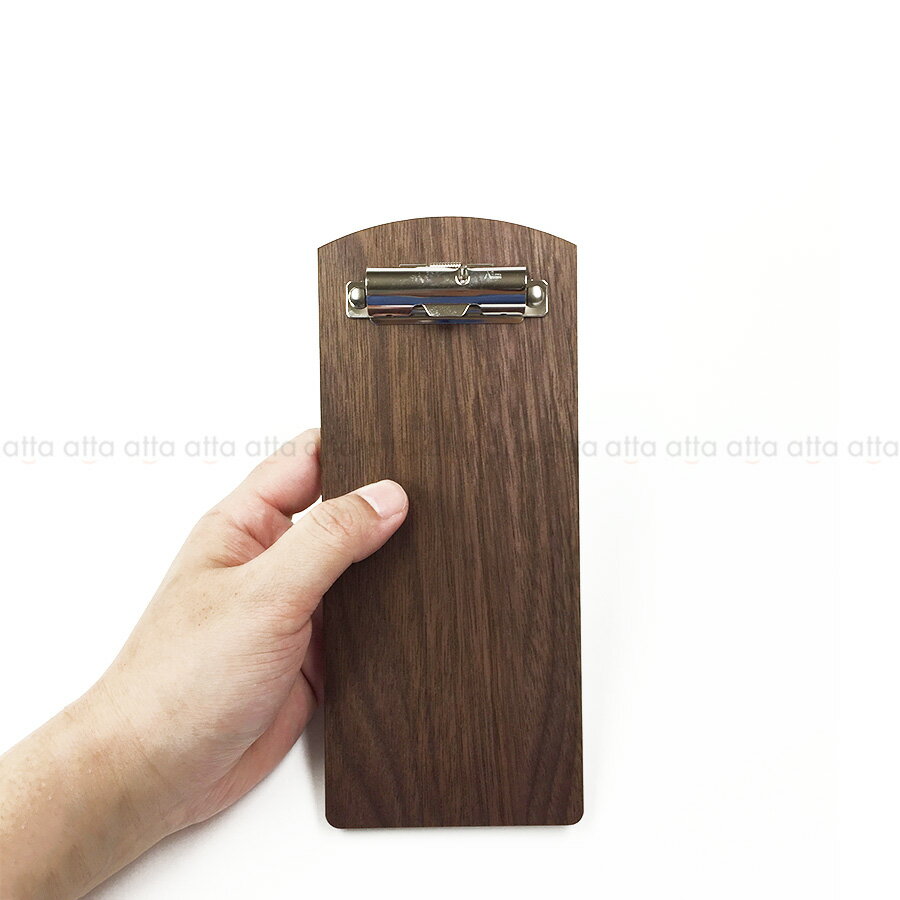 伝票ホルダー　W85xH200mm　金具クリップ付　木製　BH-48W(小) えいむ(Aim)　ウォルナット