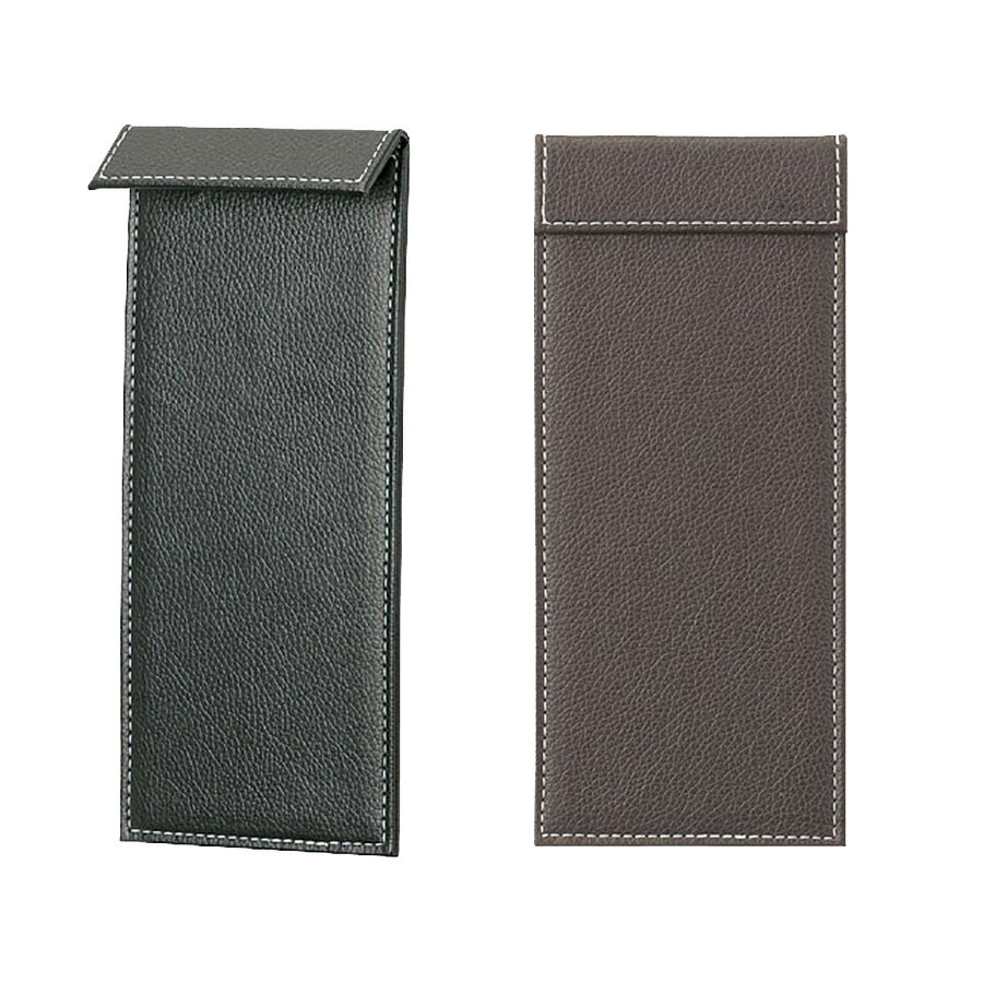 伝票ホルダー　W90xH204mm　マグネットクリップ付　ポリ塩化ビニル　BH-302(小) えいむ(Aim)　黒・茶