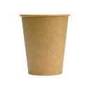 厚紙未晒紙コップ 280ml(8オンス) 1,000個 KMA-240ナチュラル ※北海道・沖縄・離島 送料別途 KMA-240-NAT クラフト