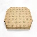 八角ピザボックス 『モノグラム』 10インチ クラフト 5000個 ※受注生産品 ※沖縄・離島 送料別途 attaオリジナルデザイン AOEQ-PB-009