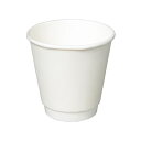 断熱二重紙コップ 300ml(9オンス) 1,000個 KMJ-300ホワイト ※北海道・沖縄・離島 送料別途 KMJ-300-WHT