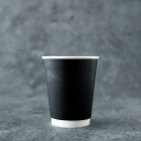 断熱二重紙コップ(ブラック) 360ml(12オンス) 90mm口径 1,000個 ※沖縄・離島 送料別途 BMT-105