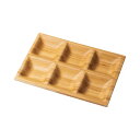 エコ竹製食器 6マスプレート ETHICLE(エシクル) ECL-1 竹の皿 業務用食洗器OK 軽量 SDGs